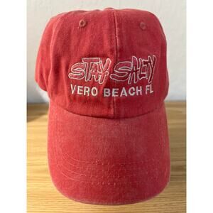 STAY SALTY VERO BEACH FL Coral Distressed, 6-panel dad style baseball cap hat